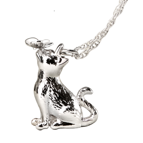 Children's Sterling Silver Cat Necklace – Melchior Jewellery